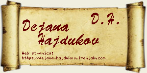 Dejana Hajdukov vizit kartica